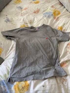 Brooks Brothers Gray Short Sleeve T‑Shirt with Red Logo